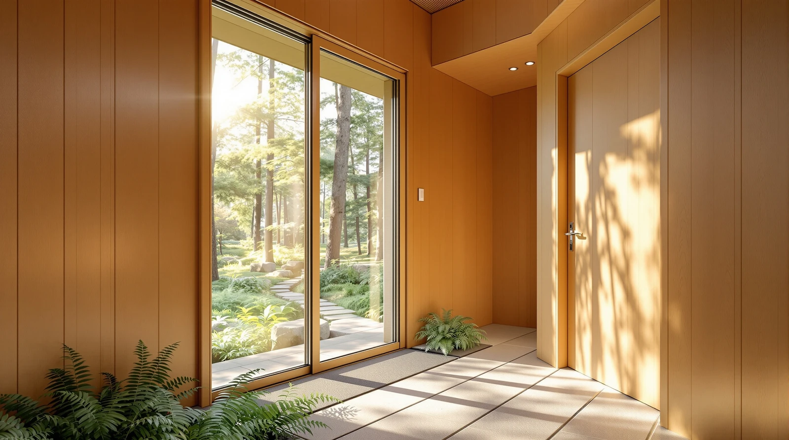 貸別荘 セルフチェックイン 鍵 - Bright and welcoming entrance of a modern Japanese